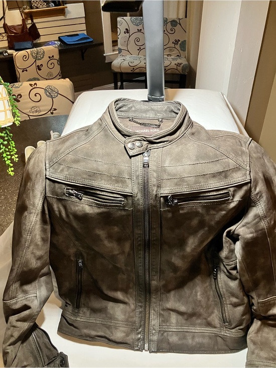Michael Kors Other - Michael Kors Canada Men's Premium Genuine Suede Moto Cafe Racer Jacket – Chocola